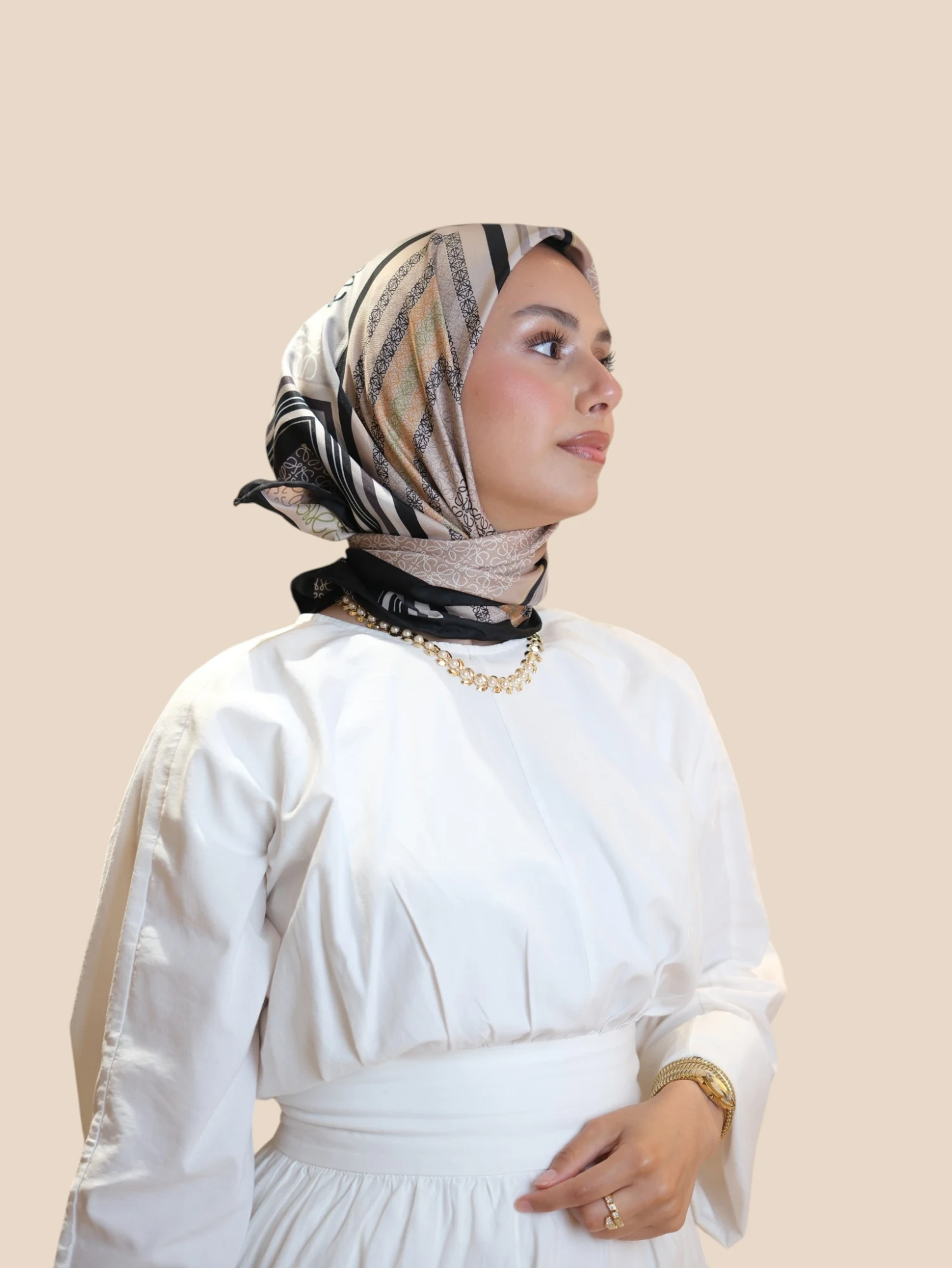 İthal İpek Twill Eşarp Lw Green