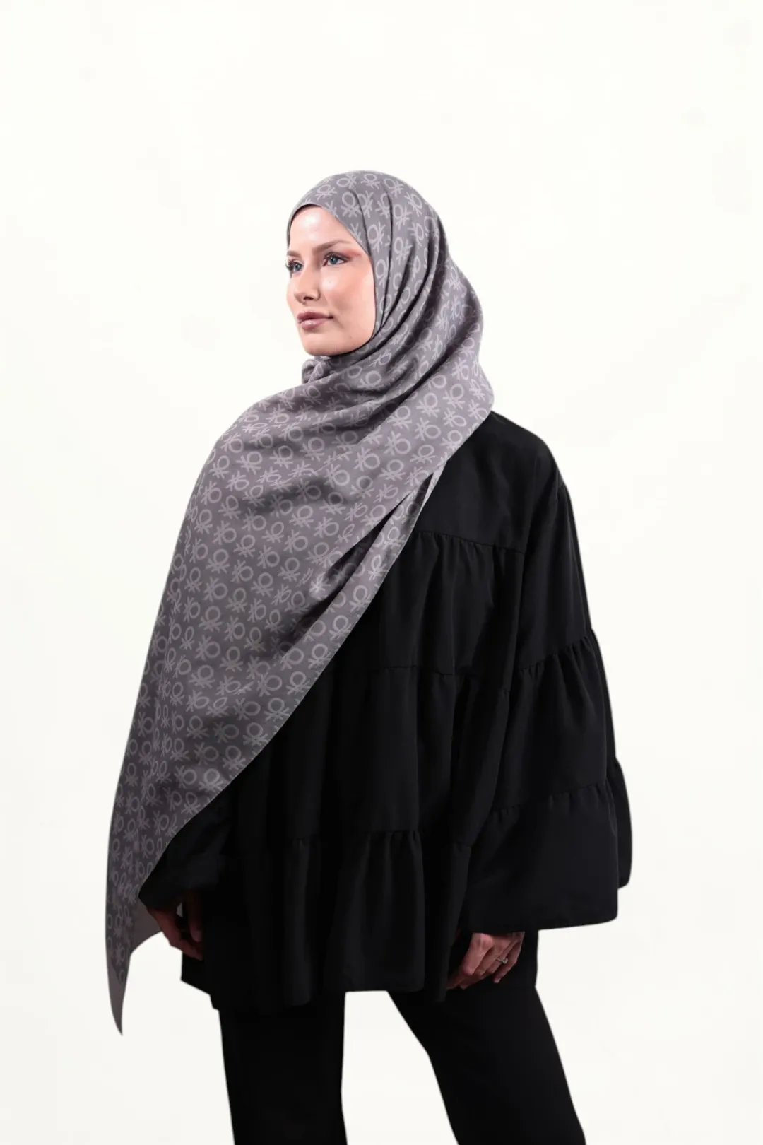 Benetton Elegante Şal Uno K-Gri