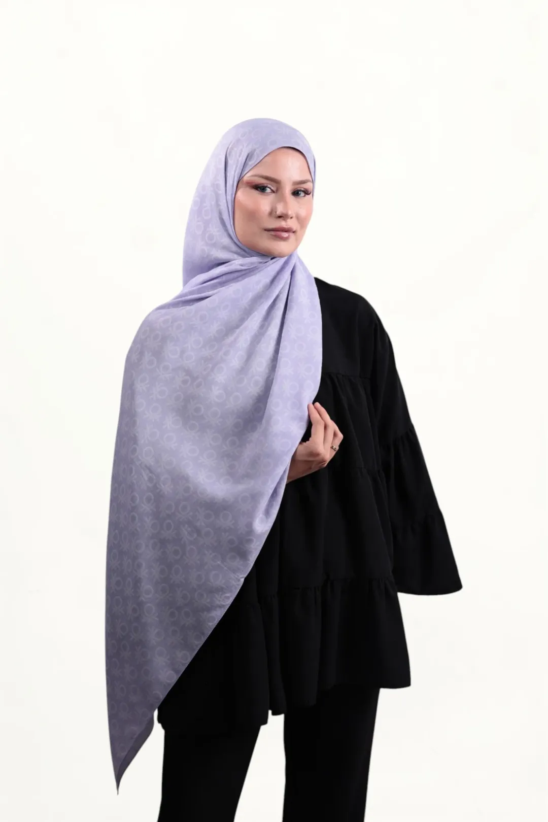 Benetton Elegante Şal Uno Lila