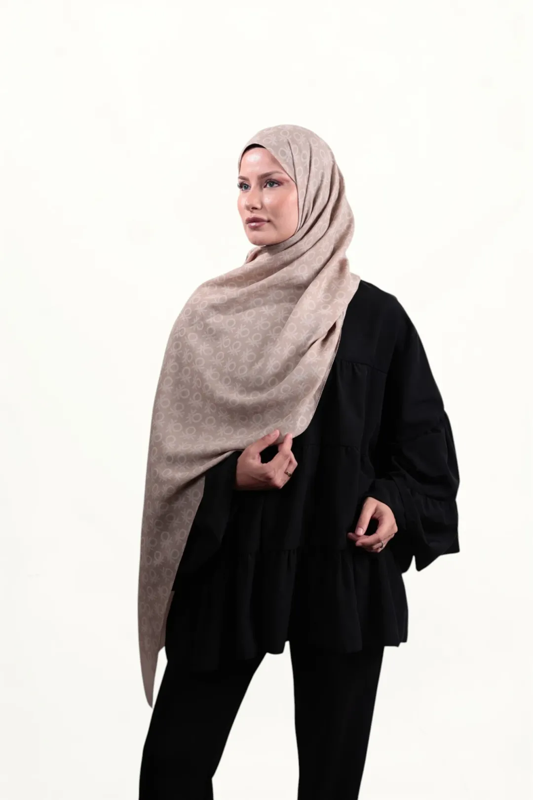 Benetton Elegante Şal Uno Vizon