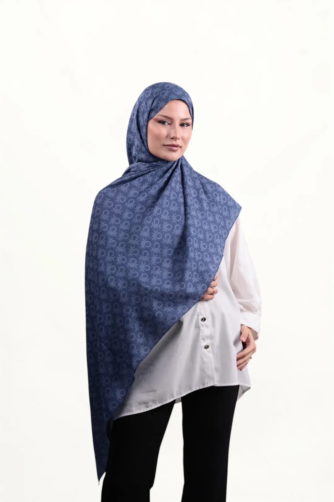 Benetton Elegante Şal Uno İndigo