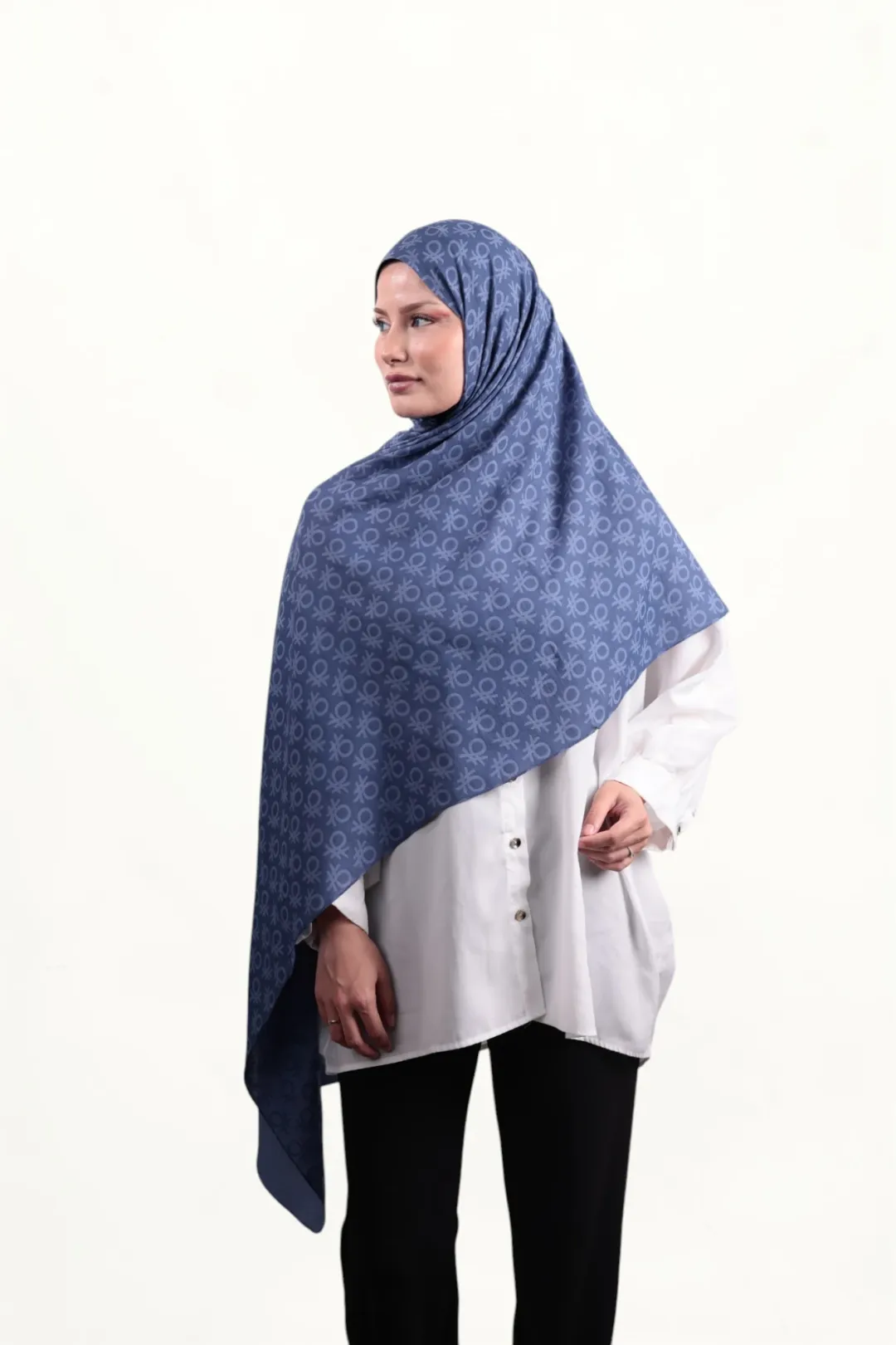 Benetton Elegante Şal Uno İndigo