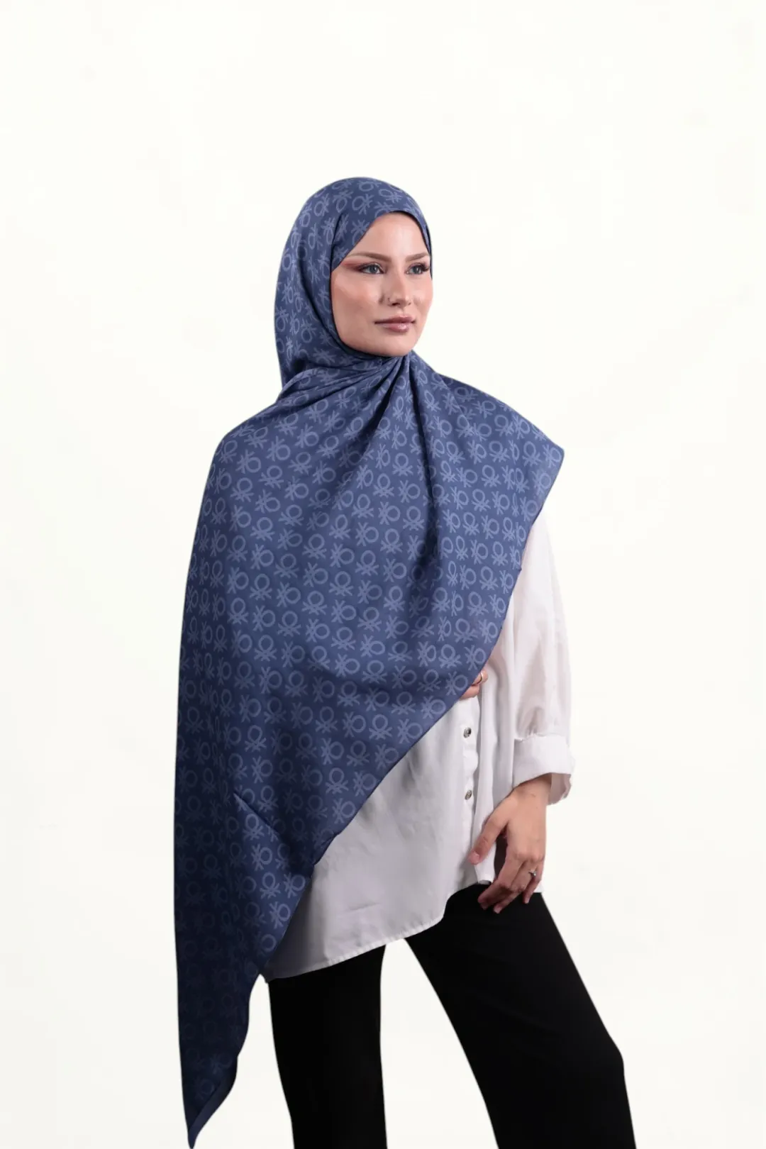 Benetton Elegante Şal Uno İndigo
