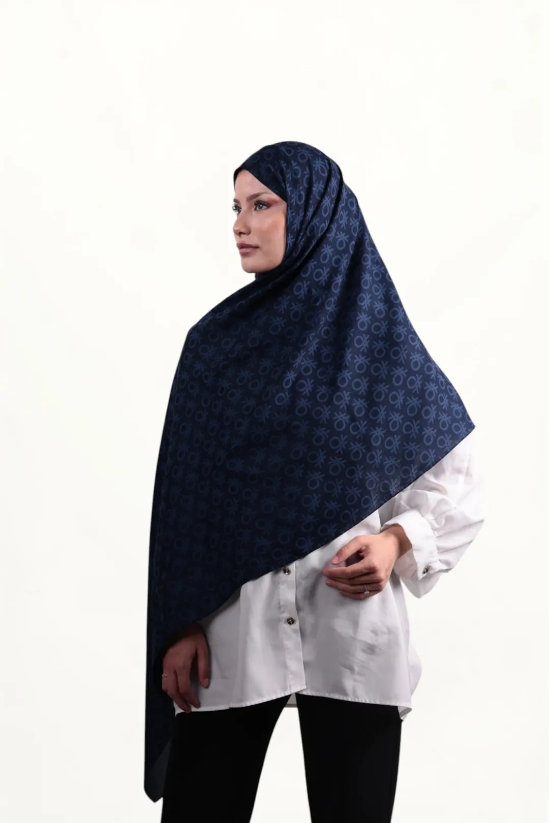Benetton Elegante Şal Uno Lacivert