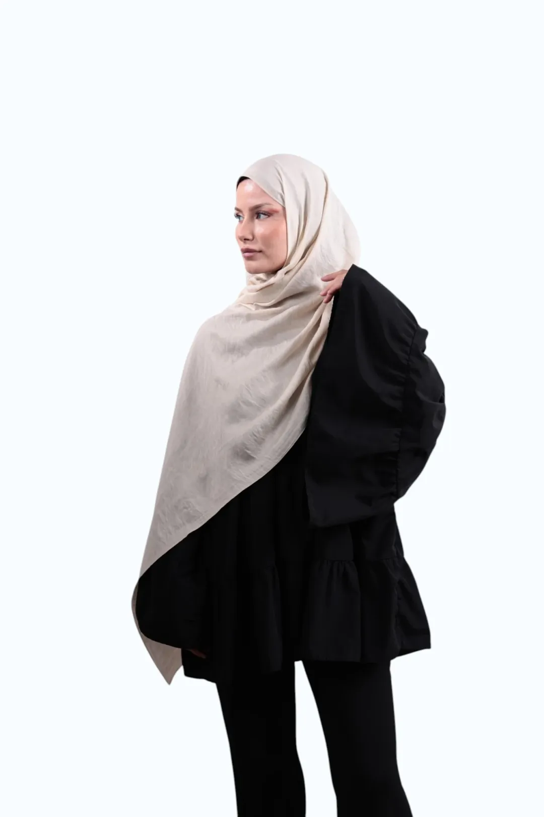 Benetton Siena Düz Şal Krem