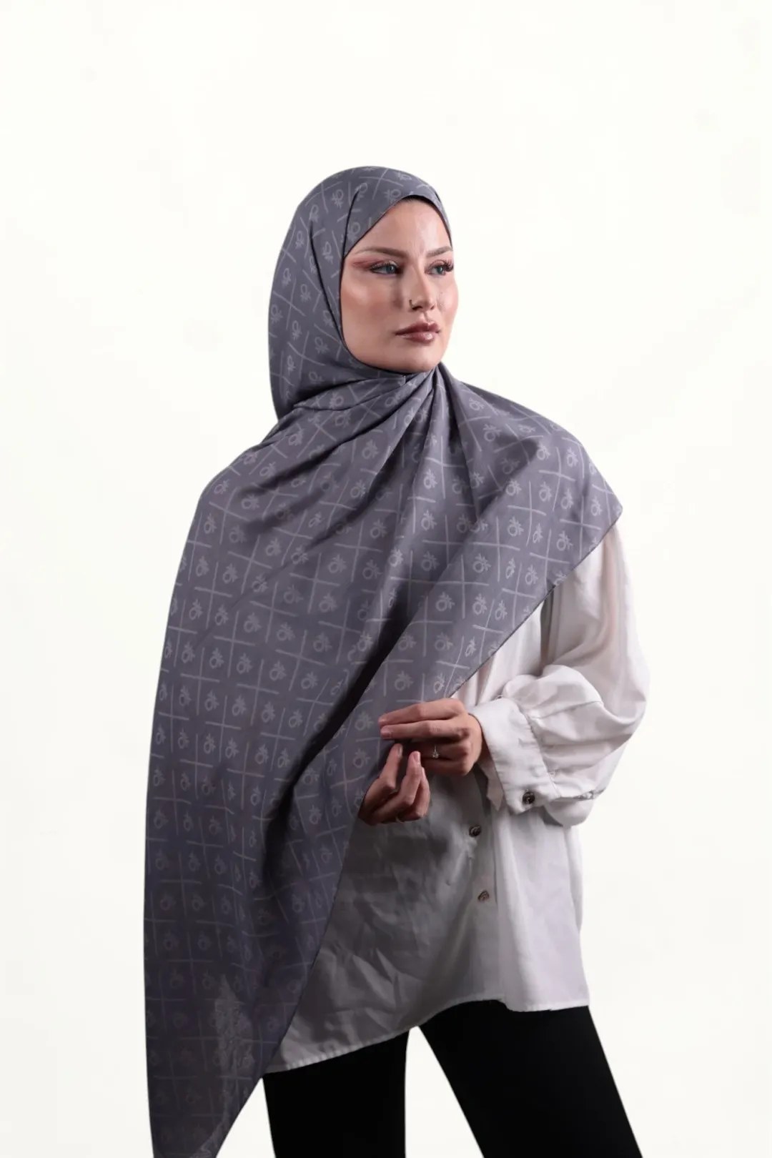 Benetton Elegante Dos Şal Yeni Gri