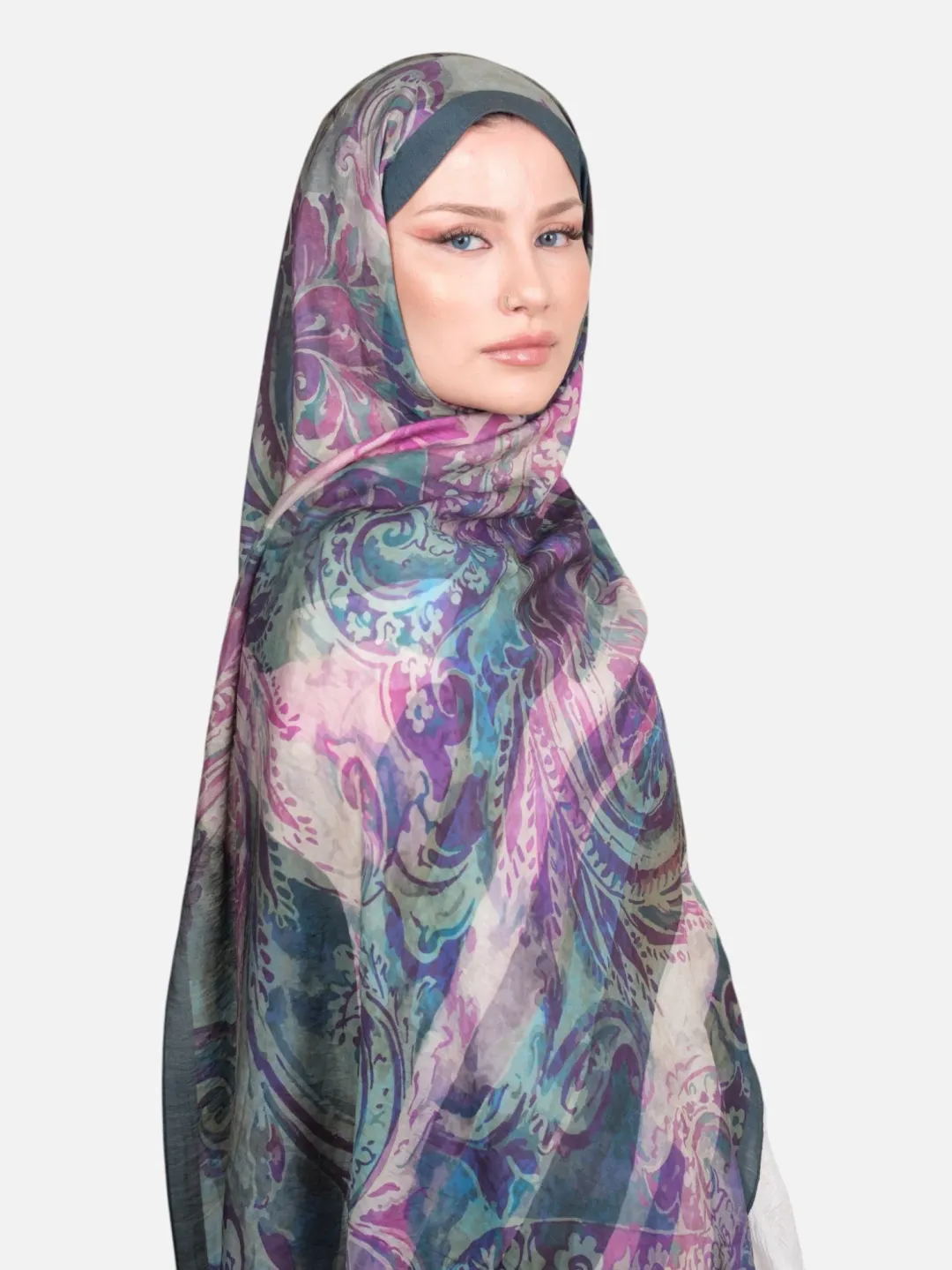 Harem Scarf Bianca Tencel Şal Lila Mor