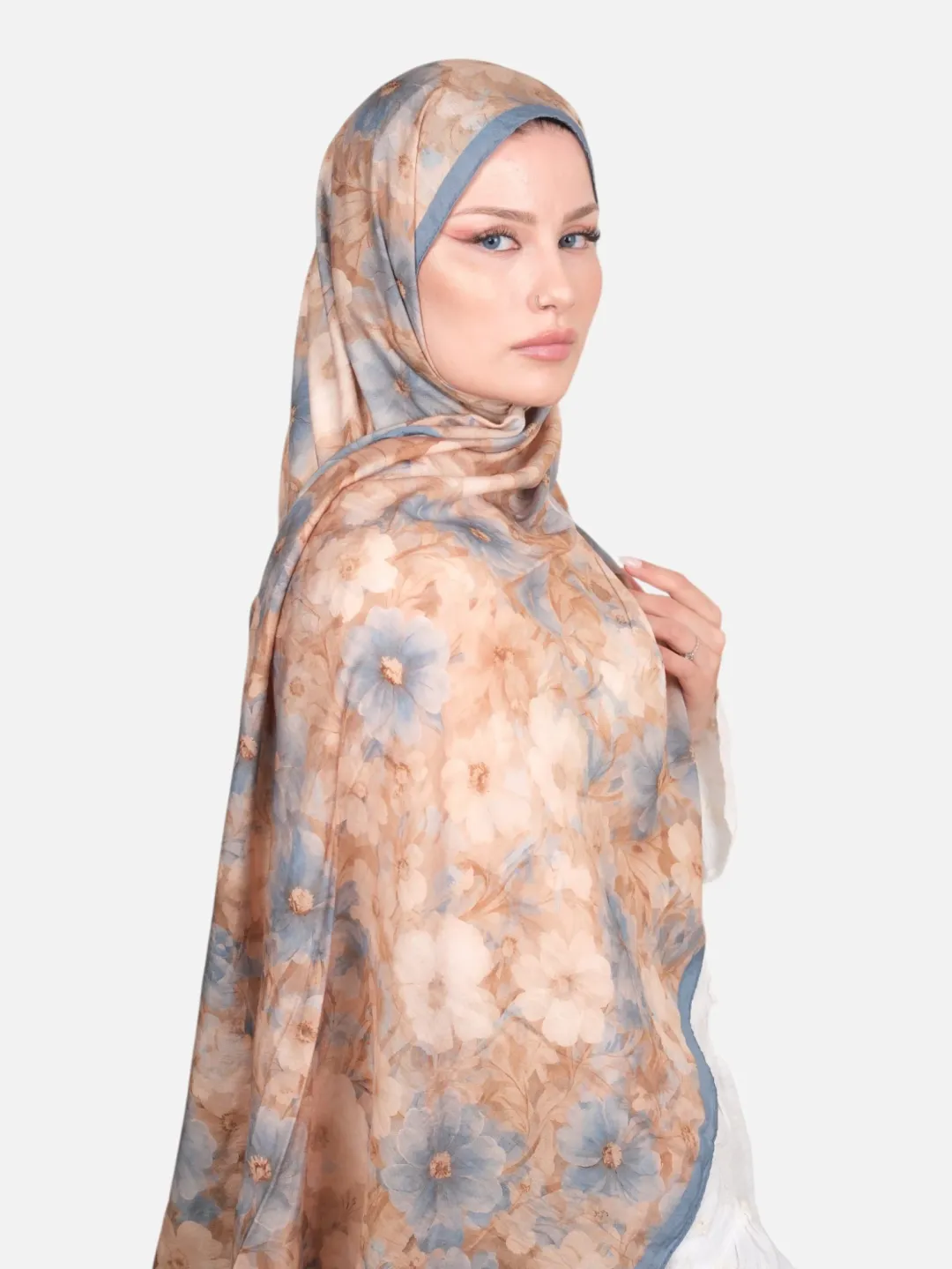 Harem Scarf Bianca Tencel Şal Gri Vizon
