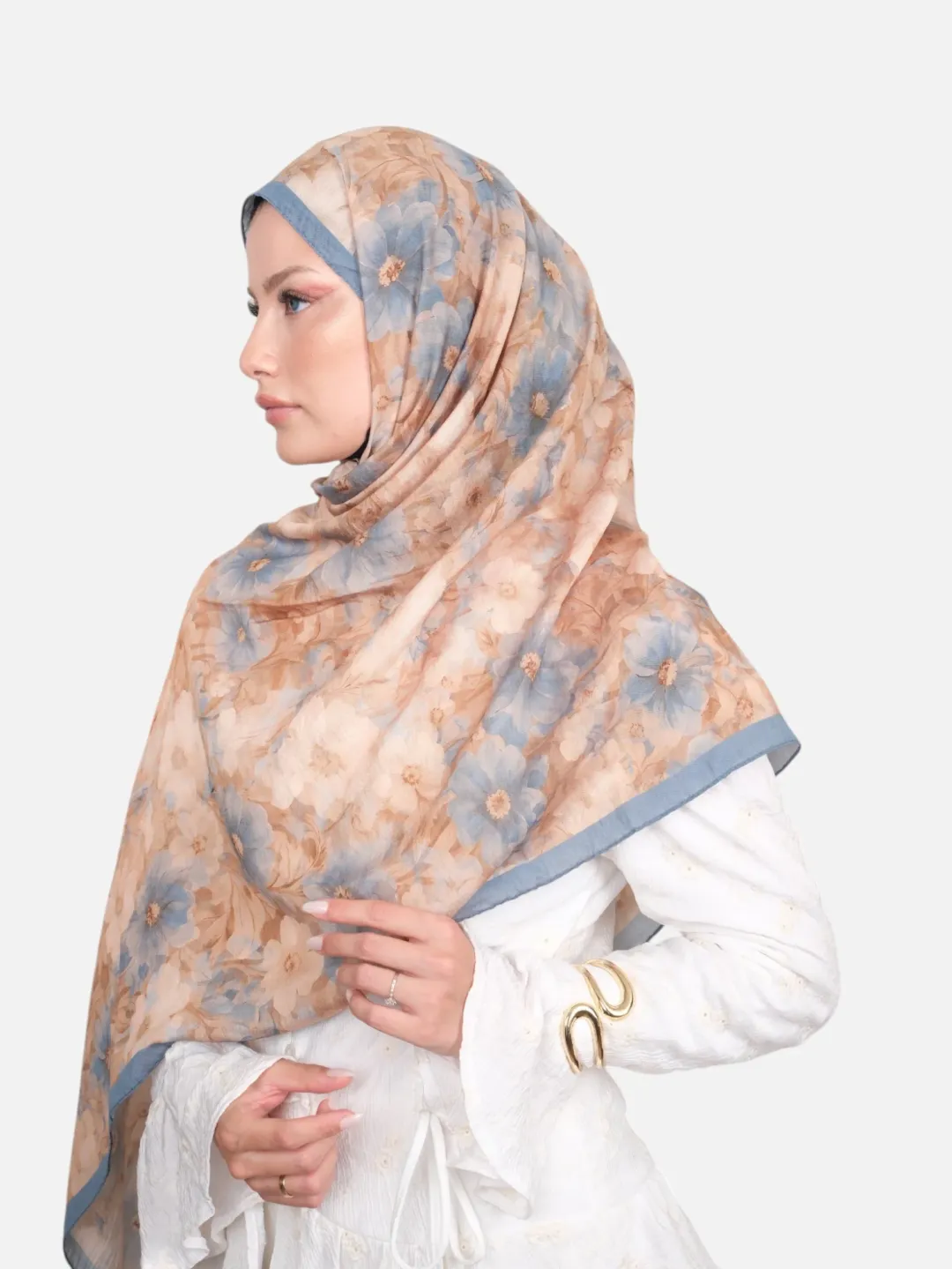 Harem Scarf Bianca Tencel Şal Gri Vizon