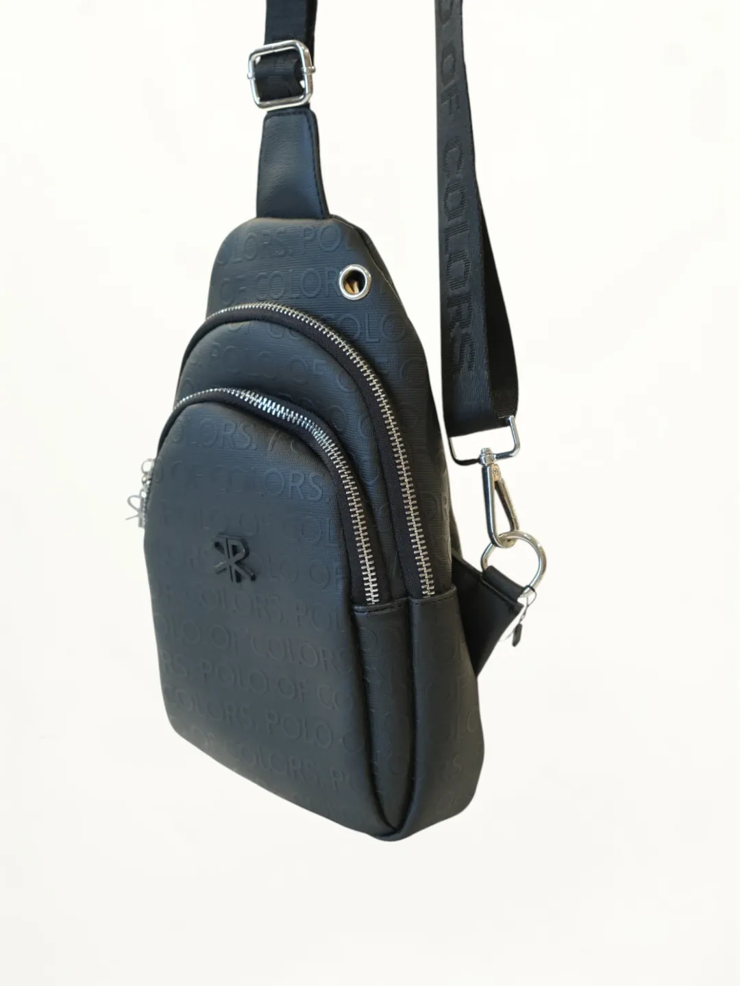 Polo of Colors Monogram Body Bag Çapraz Çanta Siyah