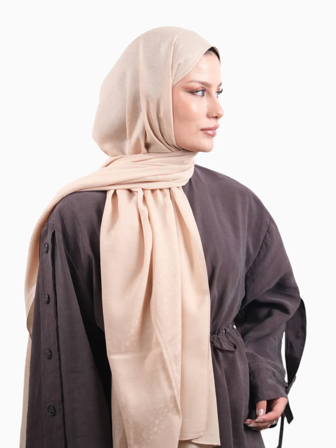 Armine Bambu Cotton Şal Pudra Bej