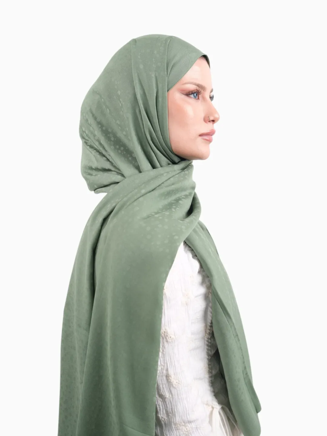 Armine Bambu Cotton Şal Yeşil