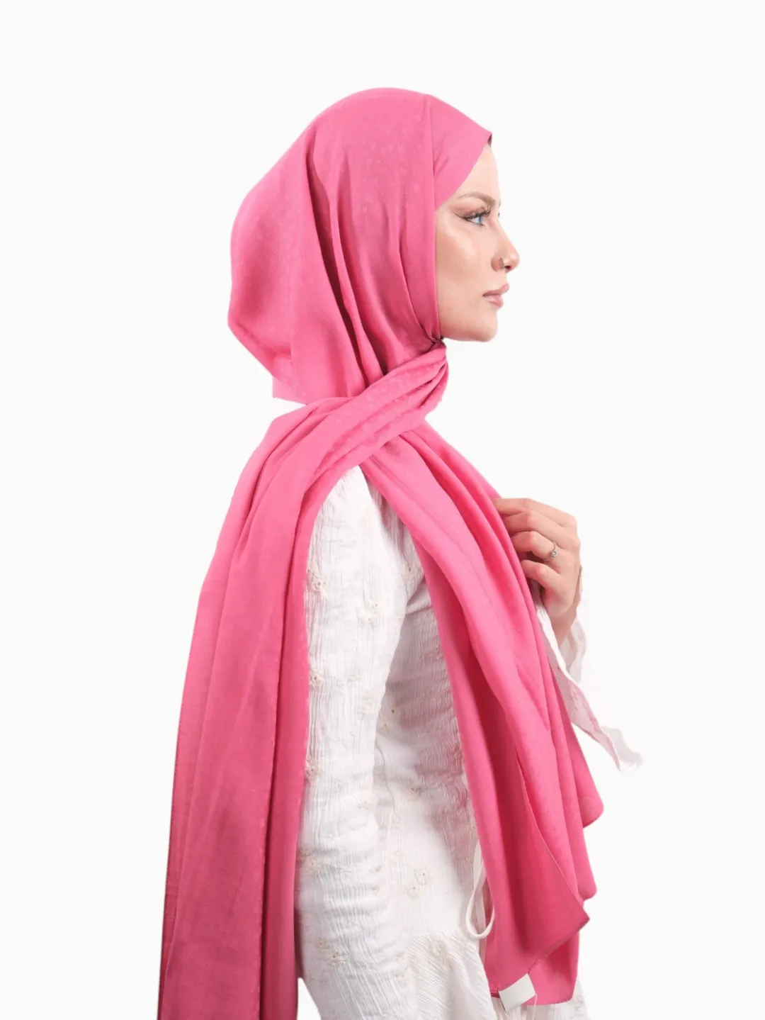 Armine Bambu Cotton Şal Fuşya
