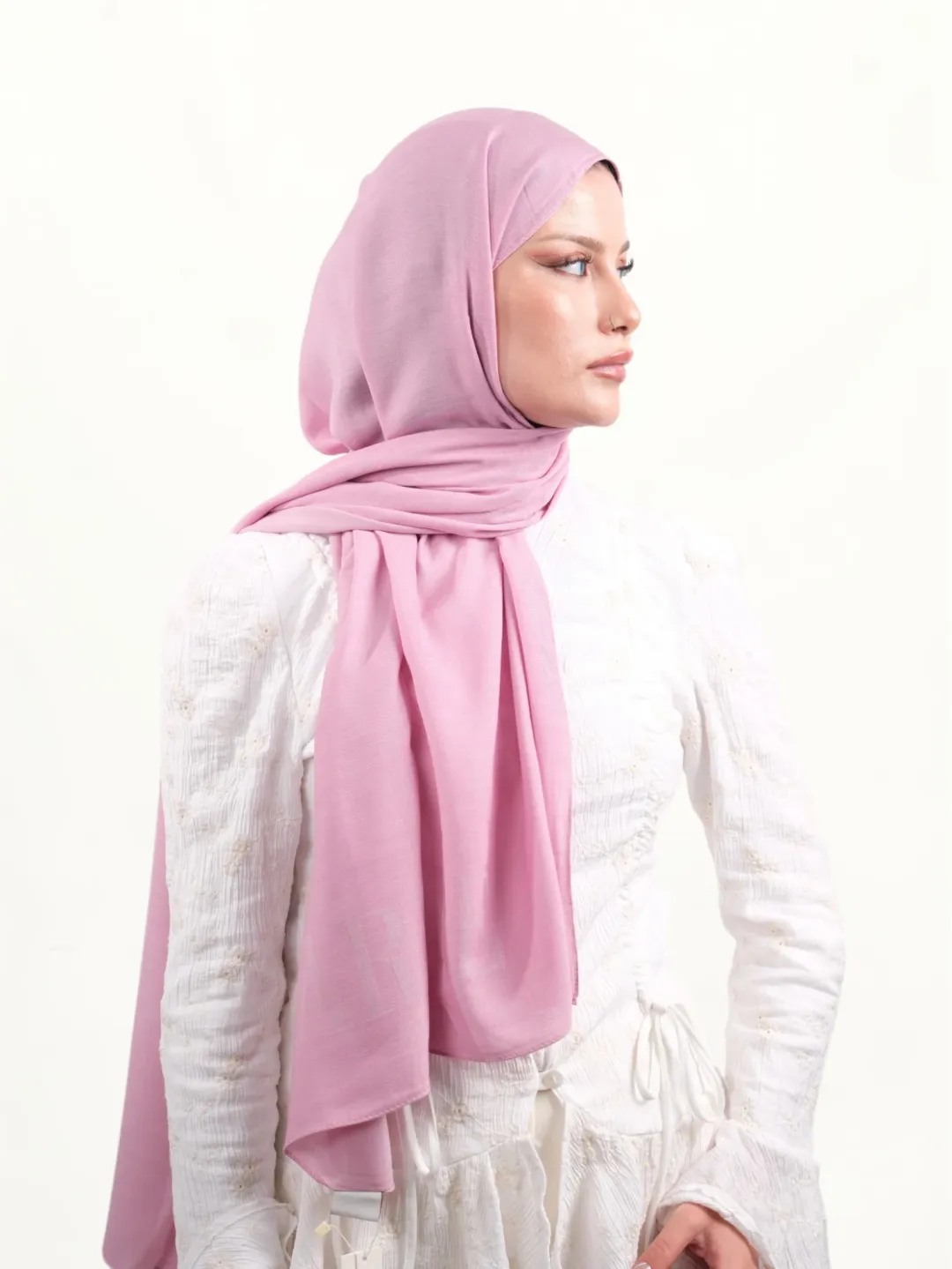 Armine İpek Pamuk Şal Pembe