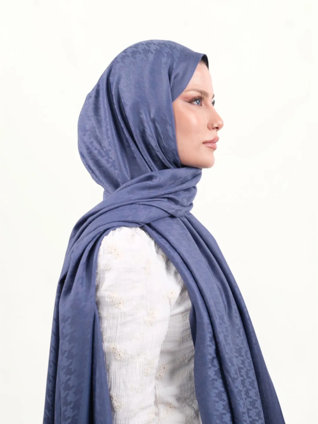 Armine Viskon Şal Mavi-03