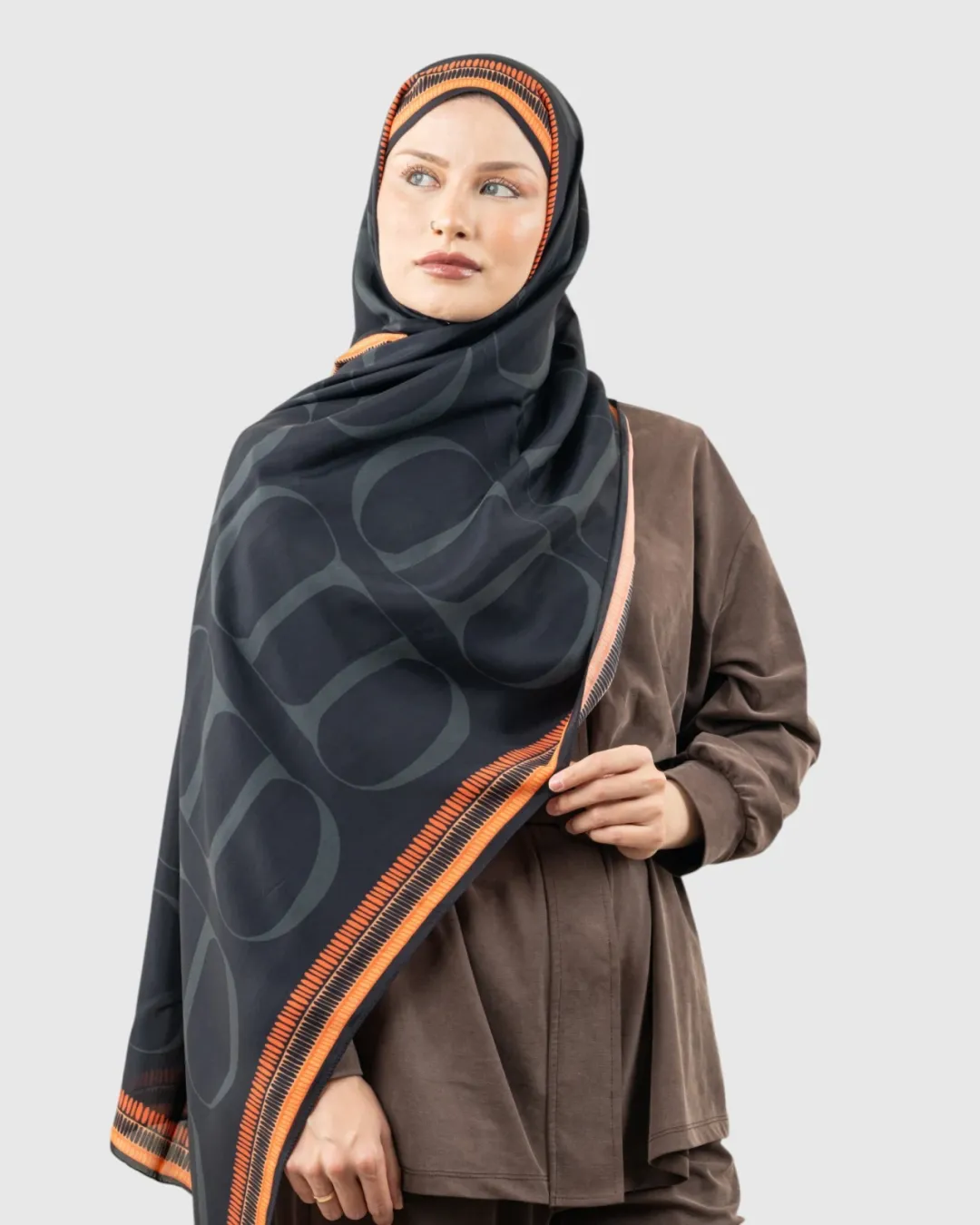 Carell Monogram Floş Şal B Siyah