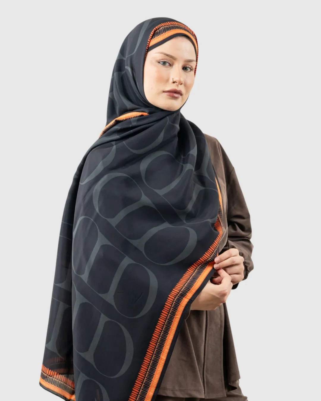 Carell Monogram Floş Şal B Siyah