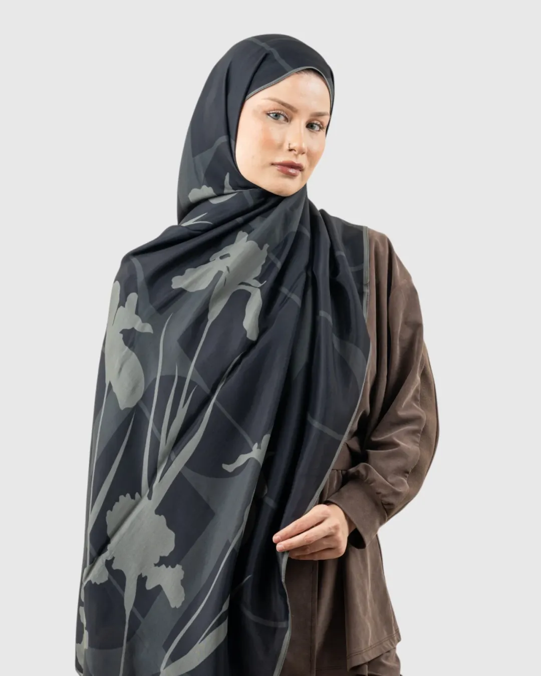 Carell Monogram Floş Şal Vera Siyah