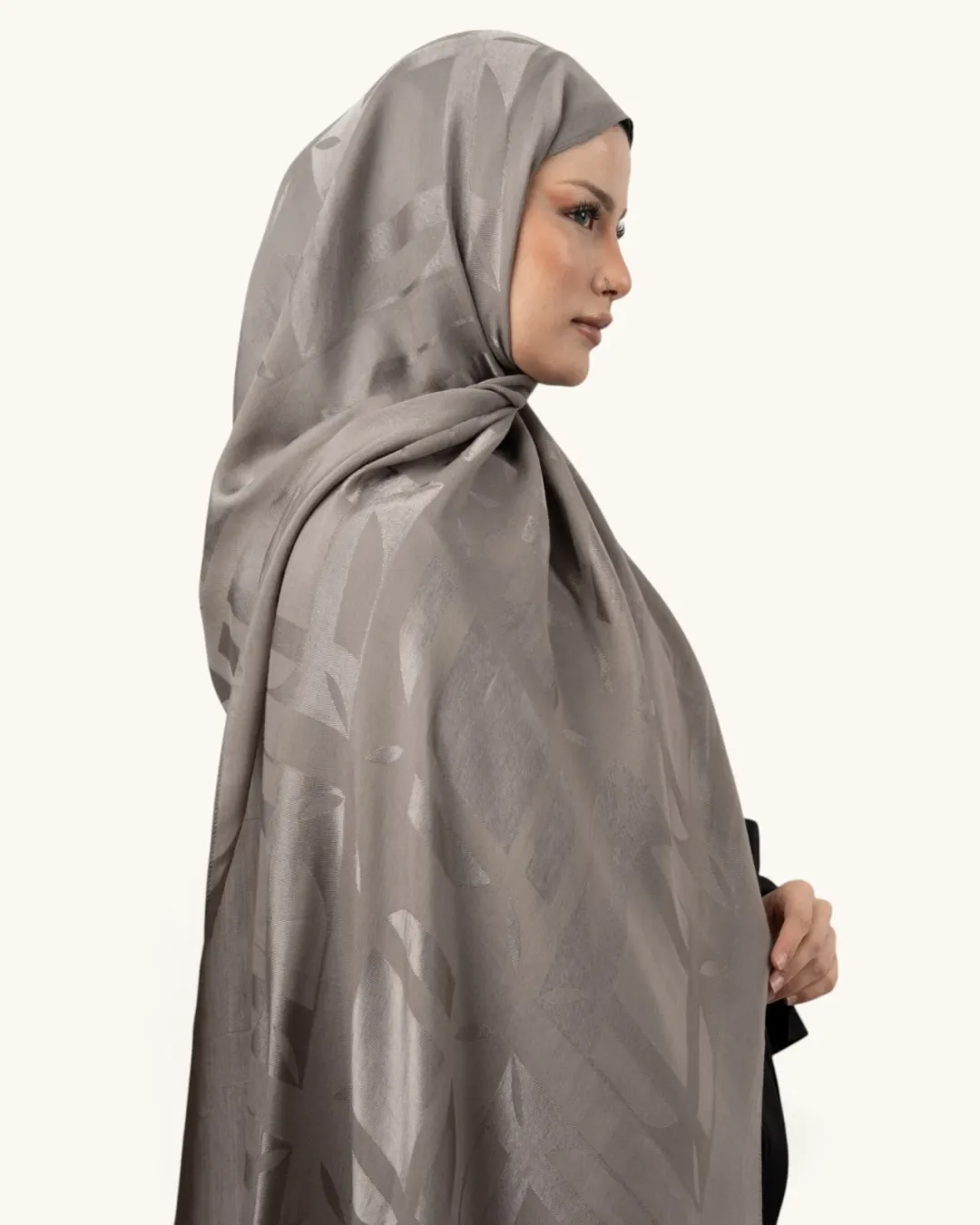 Carell Liora Pamuk Şal Koyu Vizon