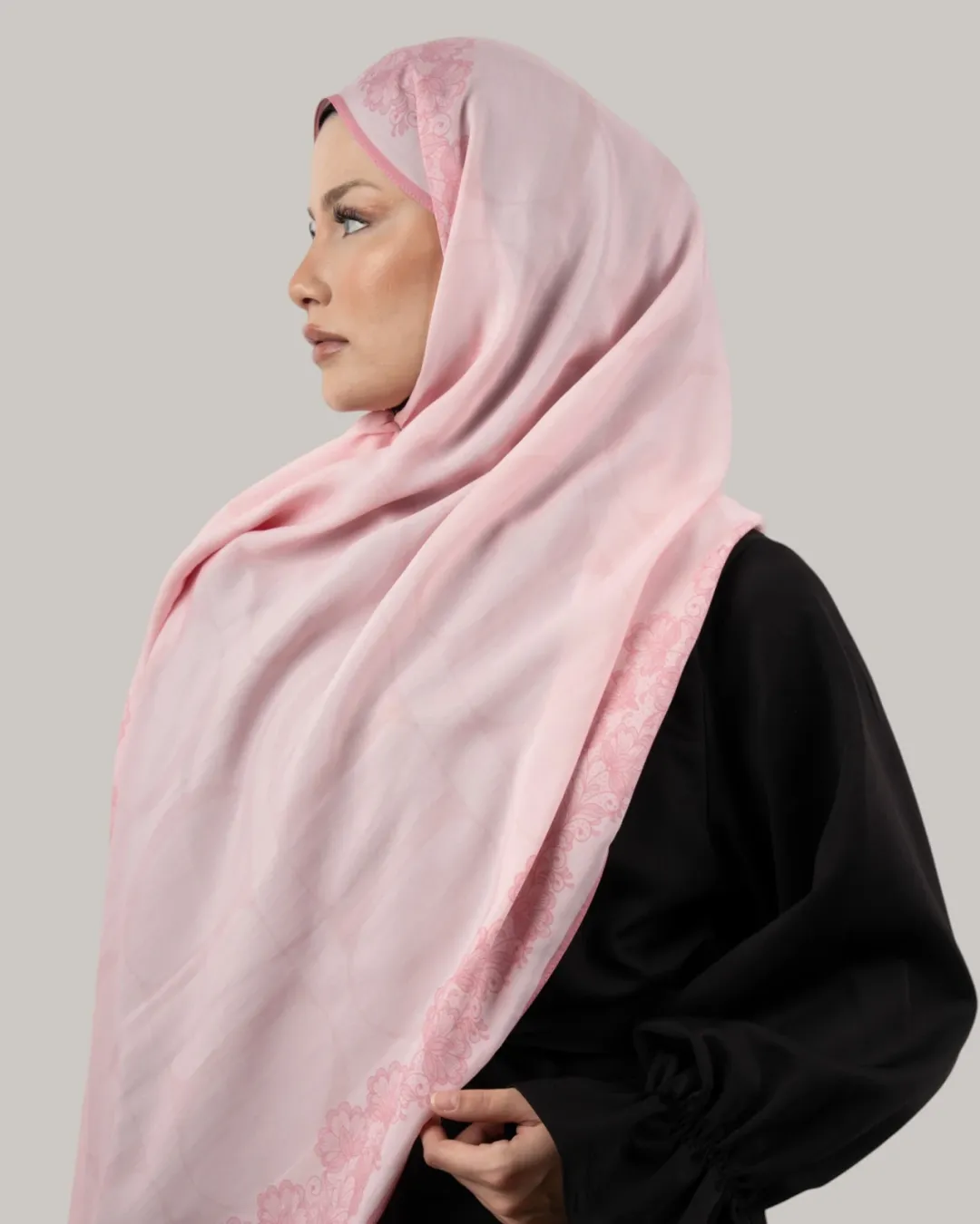 Carell Monogram Floş Şal Pembe
