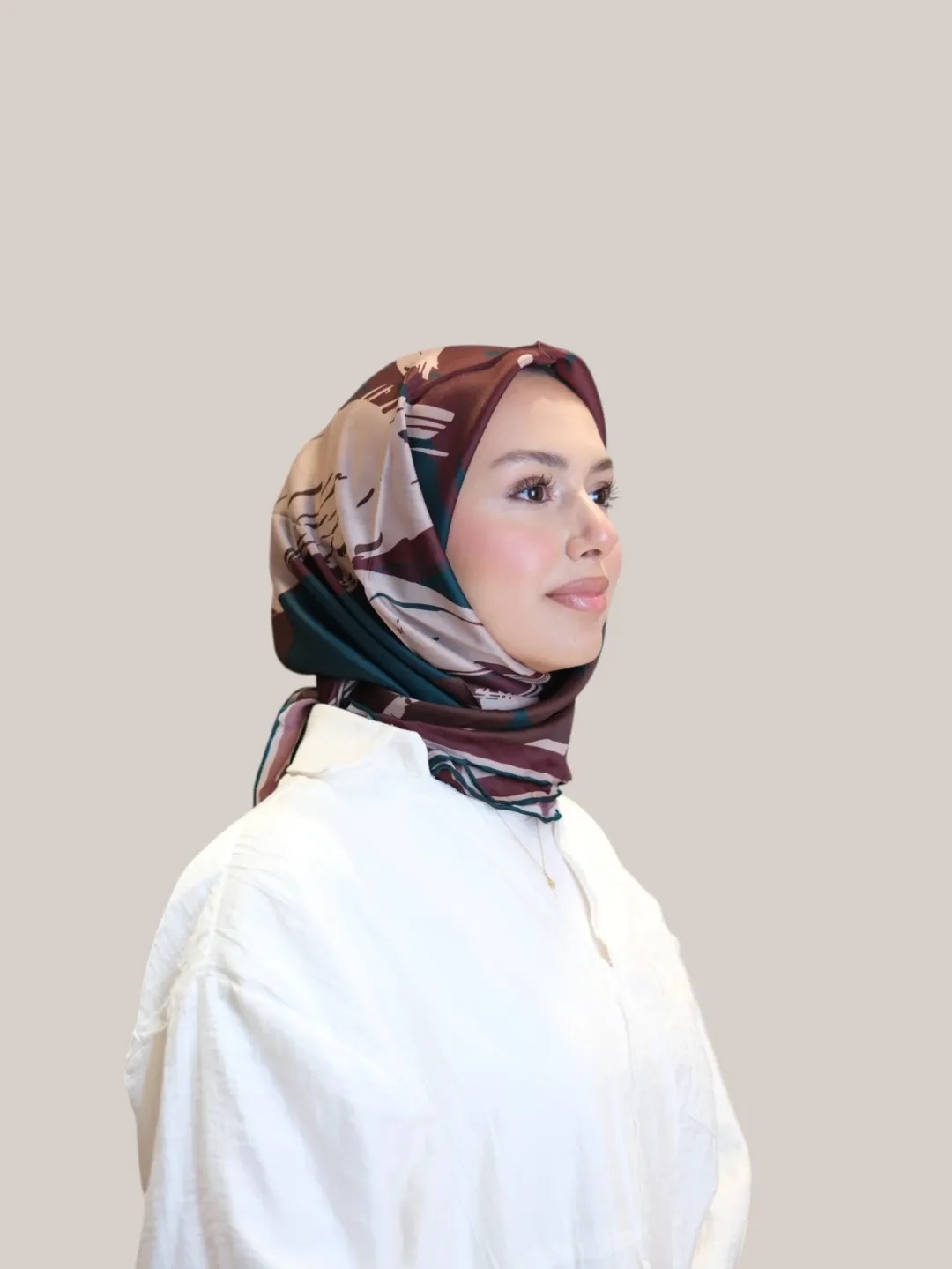 Shawl Secret Loi Silk Eşarp Yeşil Detay