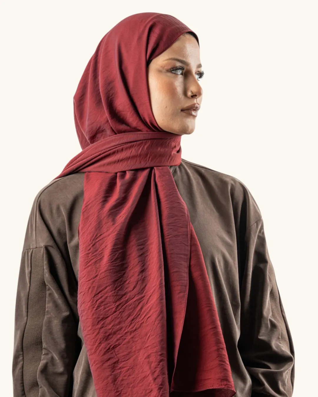 Benetton Siena Lüx Düz Şal Bordo