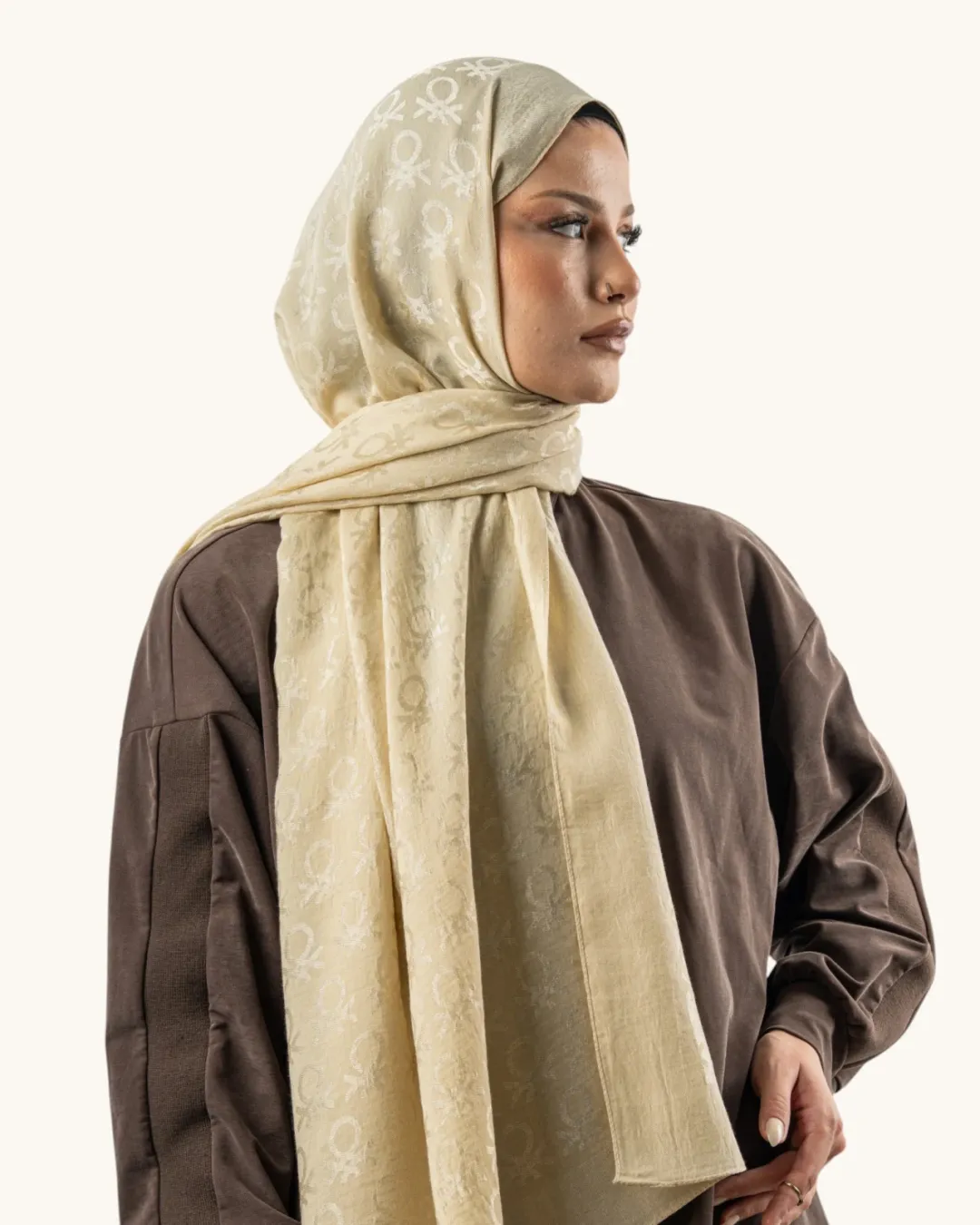Benetton Lyocell Şal Roma Krem
