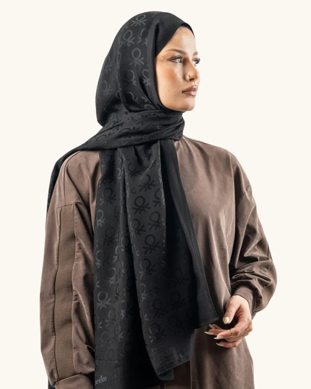 Benetton Lyocell Şal Roma Siyah