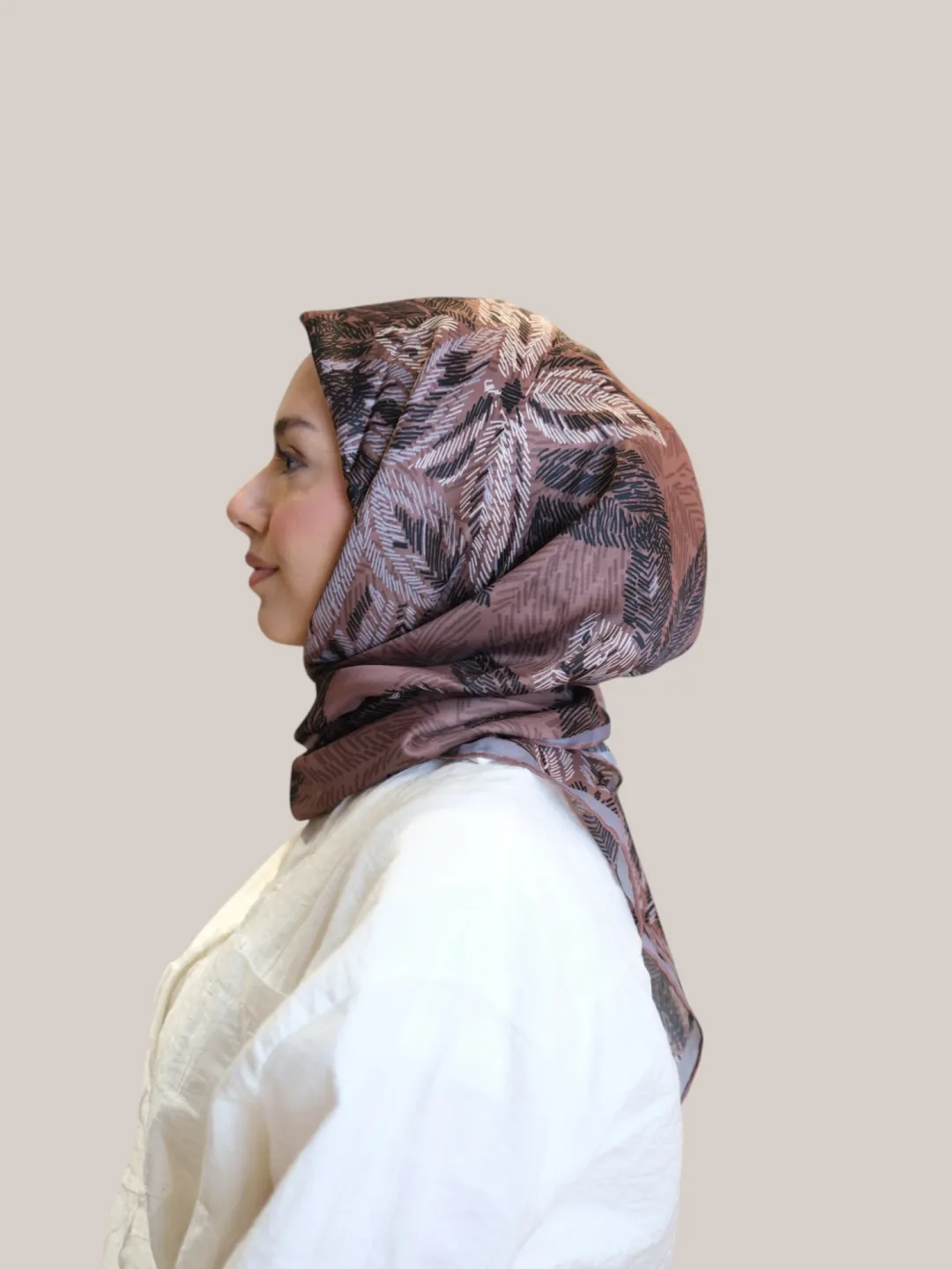 Shawl Secret Loi Silk Eşarp Kahve Bej