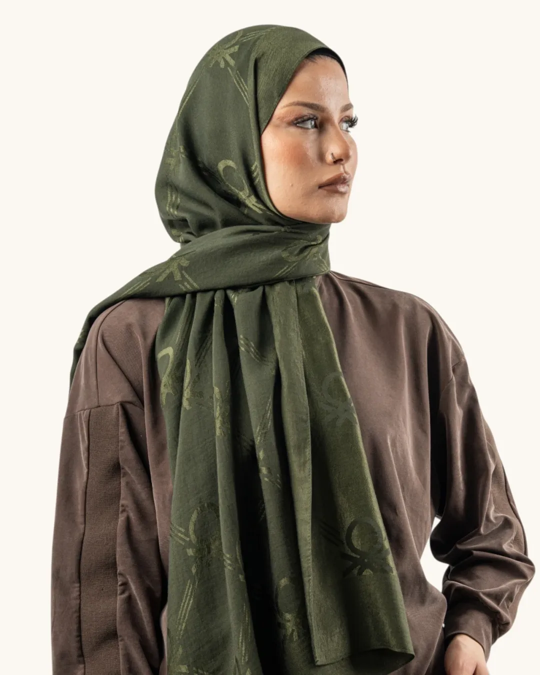 Benetton Lyocell Şal Milano Haki