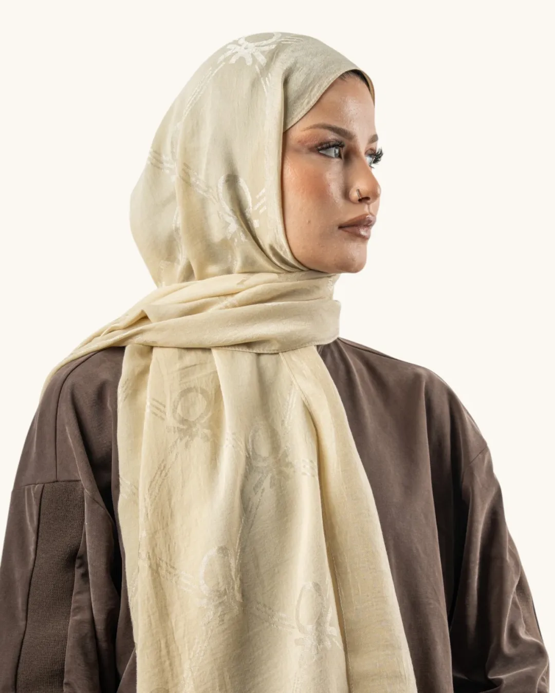 Benetton Lyocell Şal Milano Krem