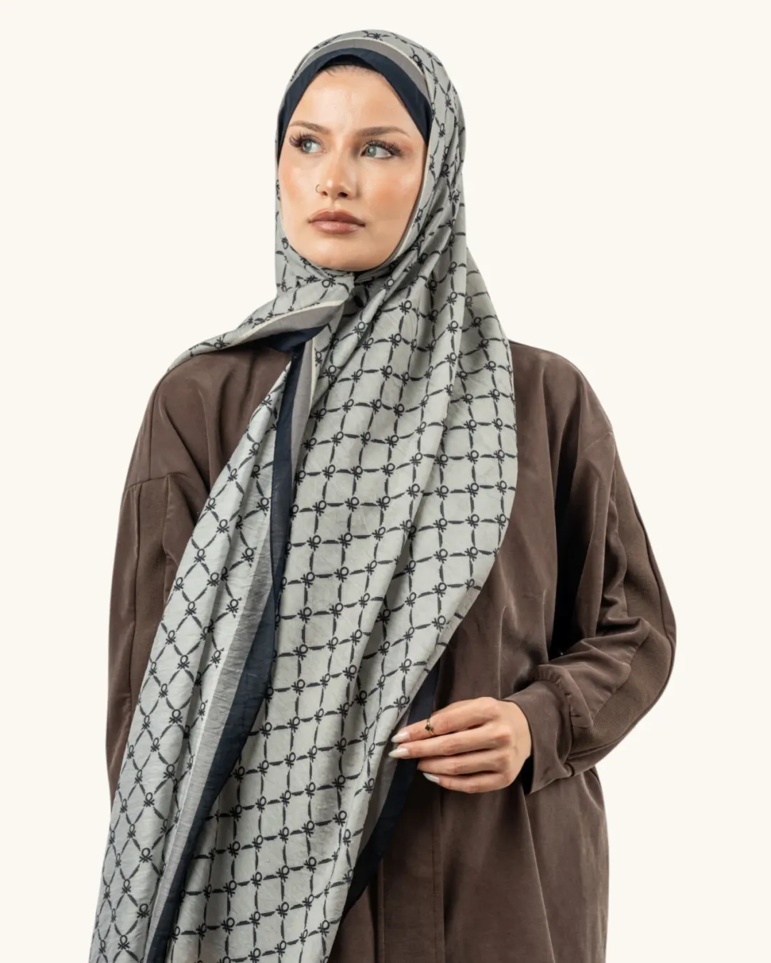 Benetton Fiore Şal Gri