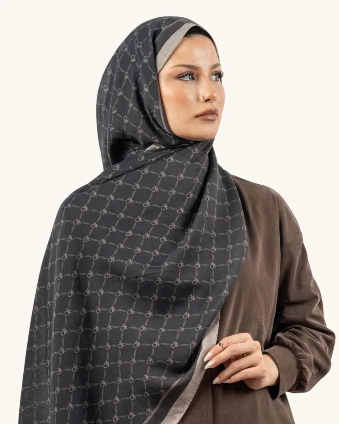 Benetton Fiore Şal Kahverengi
