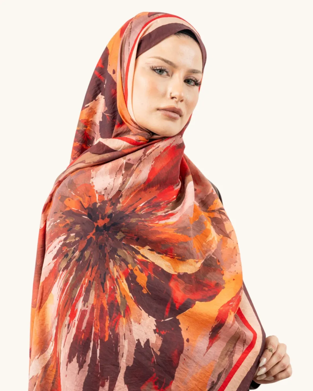 Benetton Fiore Şal Bordo