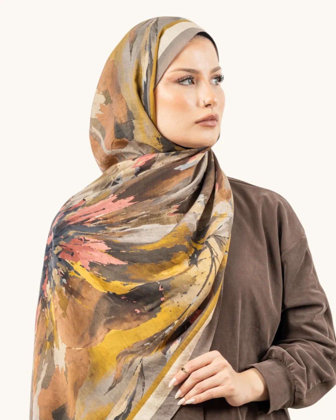 Benetton Fiore Şal Vizon