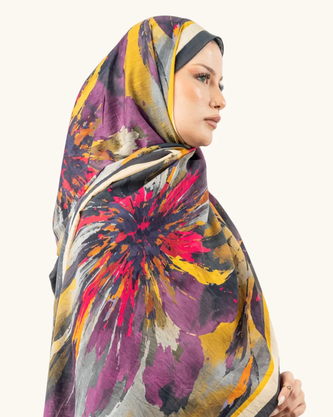 Benetton Fiore Şal Antrasit