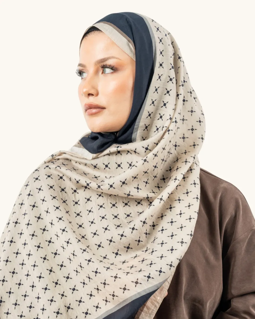 Benetton Fiore Şal Siyah Bej