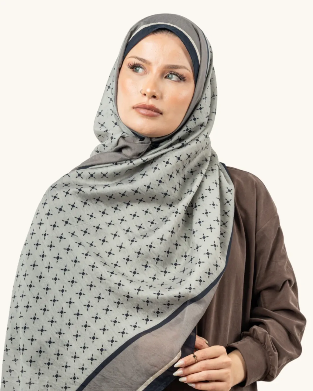 Benetton Fiore Şal Gri 02