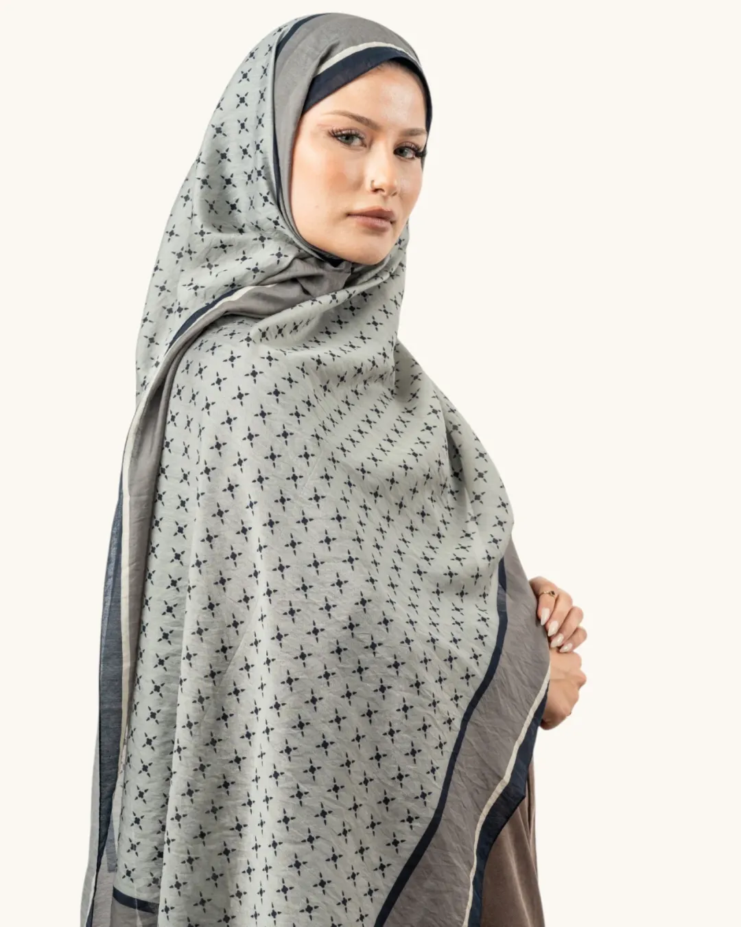 Benetton Fiore Şal Gri 02