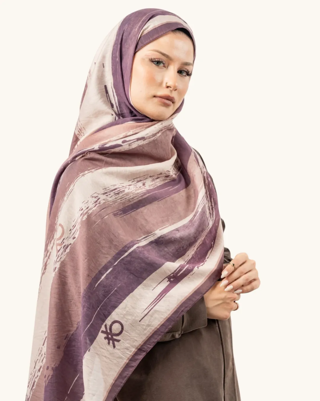 Benetton Fiore Şal Mürdüm 02