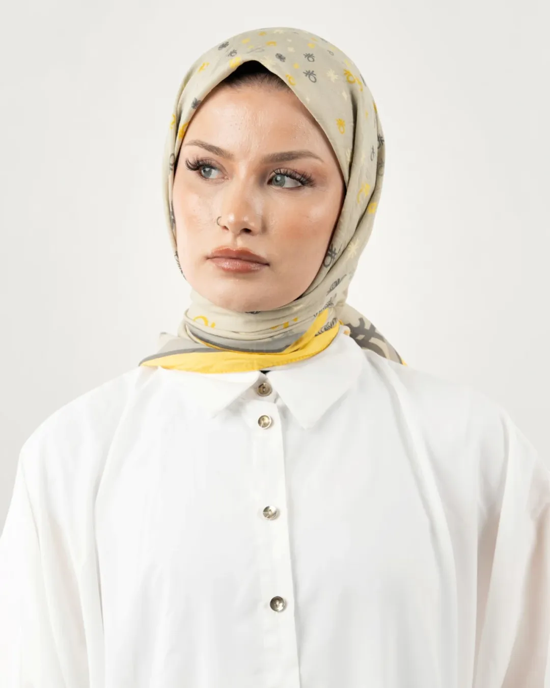 Benetton Siena Eşarp Sarı-02