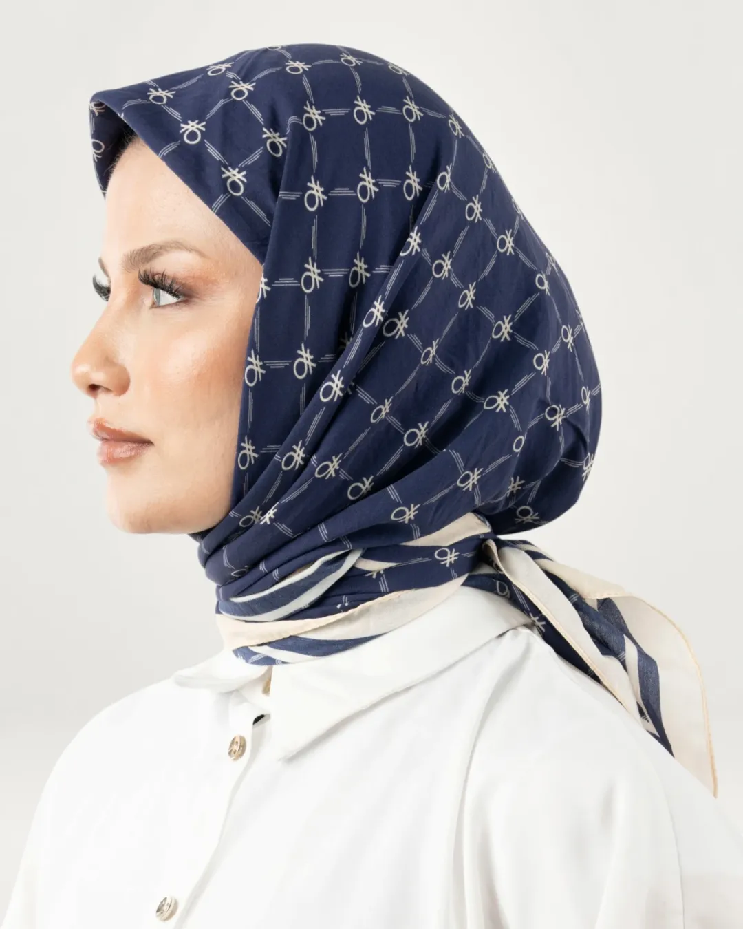 Benetton Siena Eşarp Lacivert-07