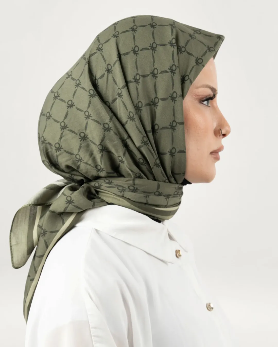 Benetton Siena Eşarp Zeytin-03