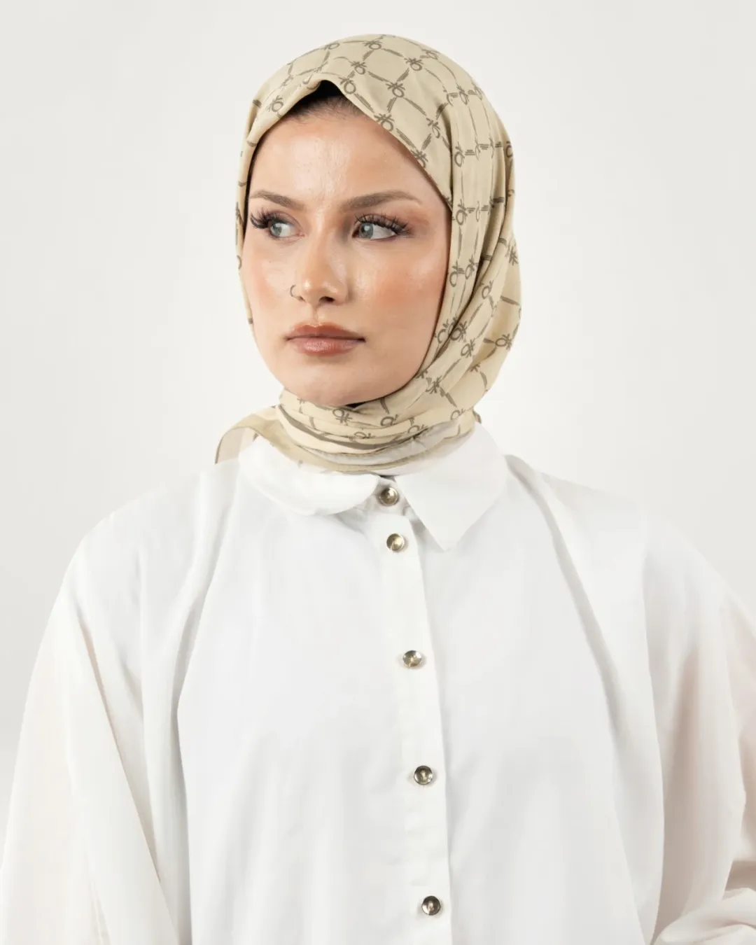Benetton Siena Eşarp Krem-09