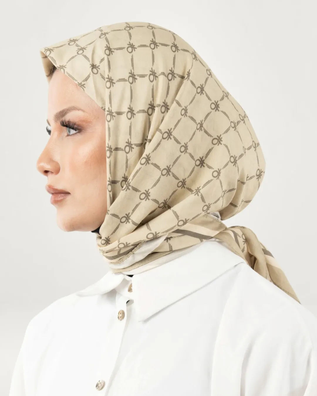 Benetton Siena Eşarp Krem-09