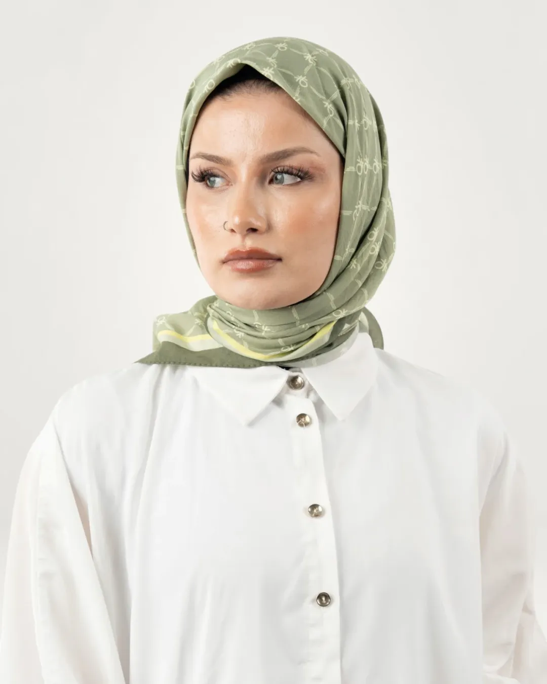 Benetton Siena Eşarp Haki-09