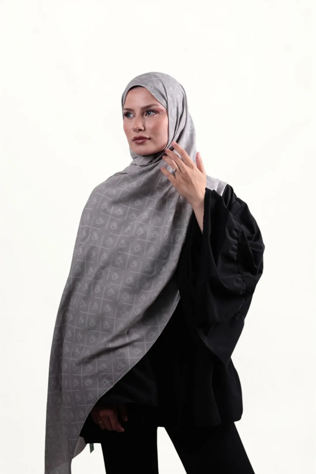 Benetton Elegante Dos Şal Gri