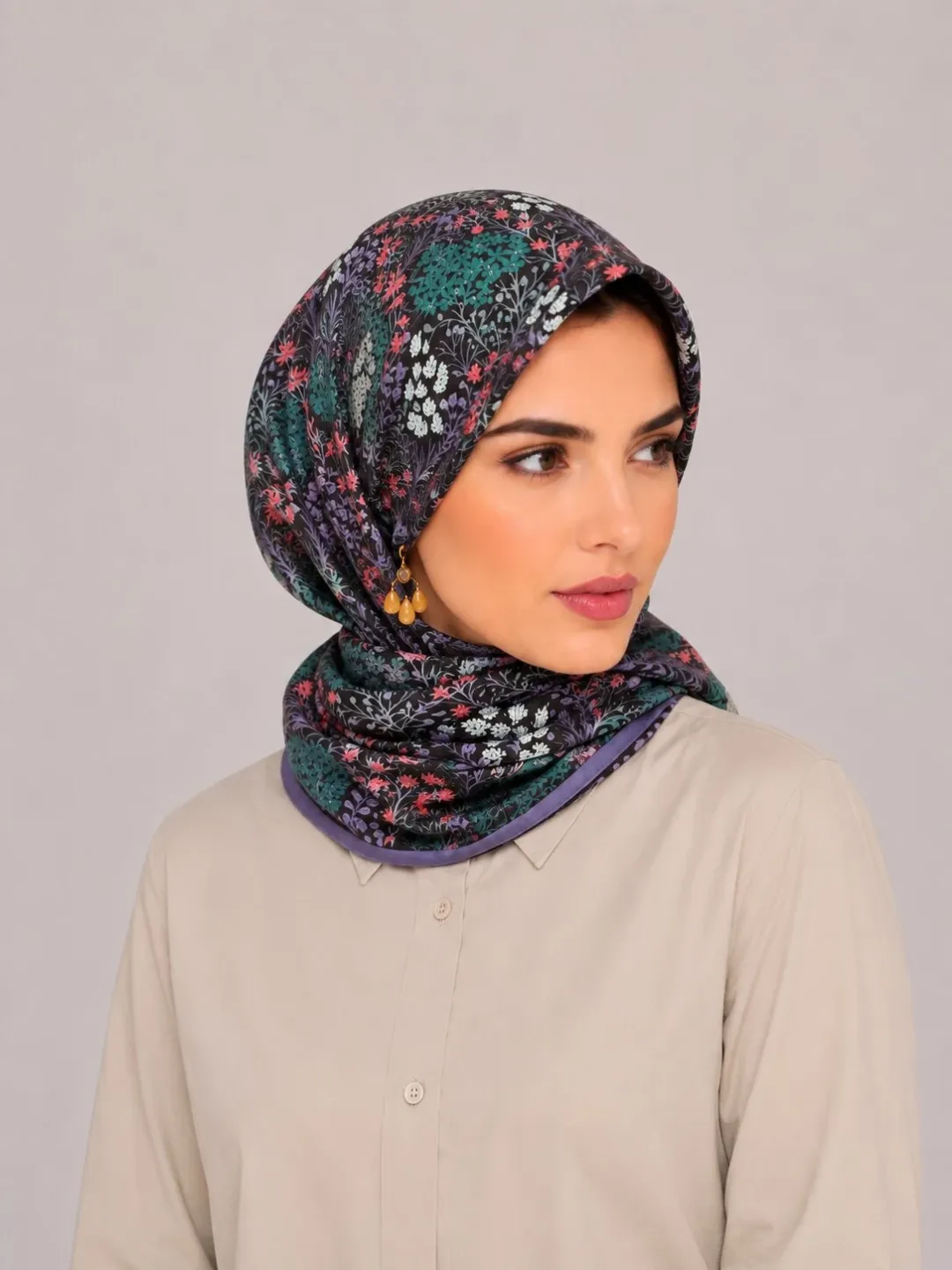 Carell Soft Eşarp Mor Detay