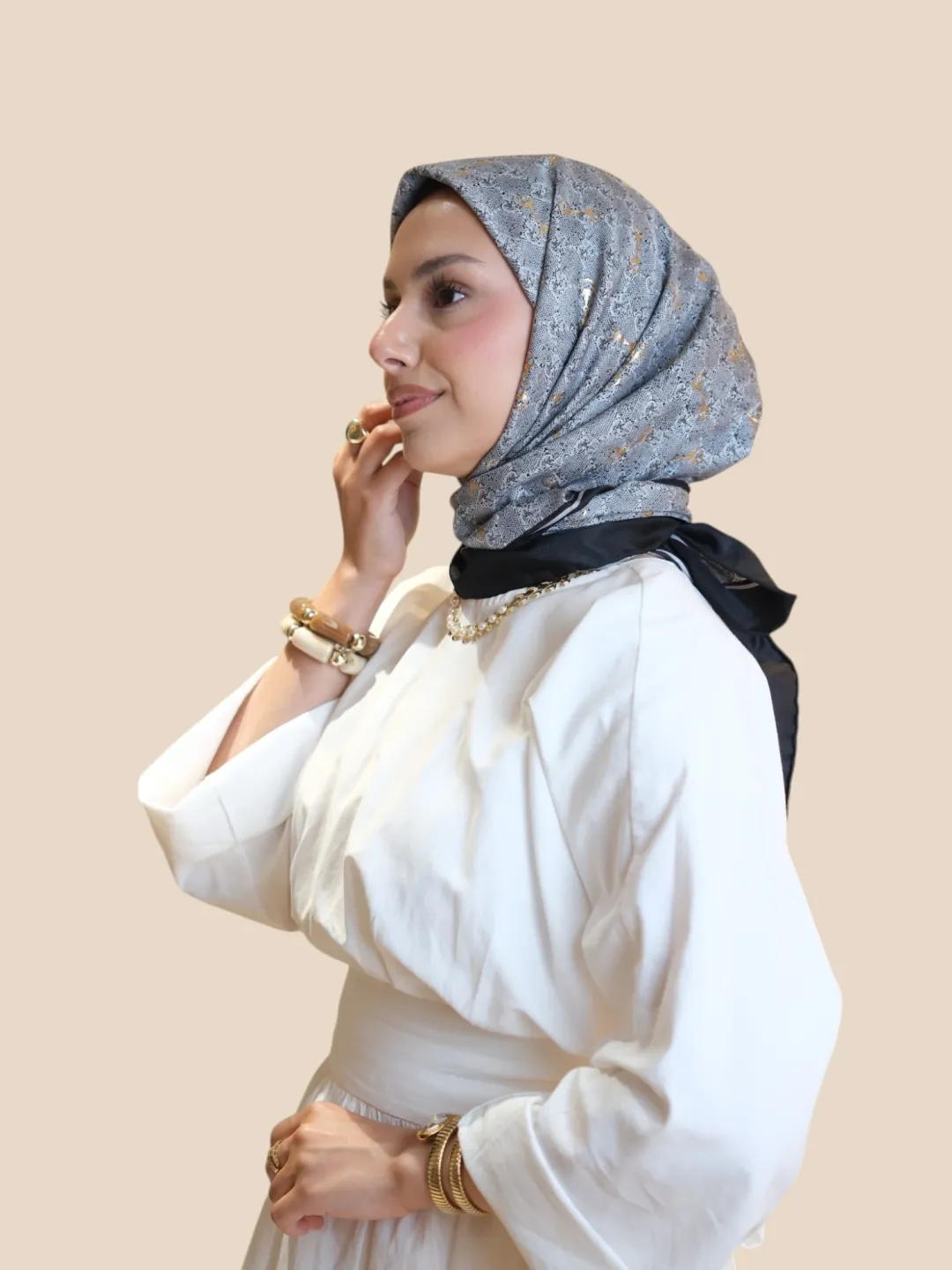 İthal A Kalite Twill Eşarp Gri