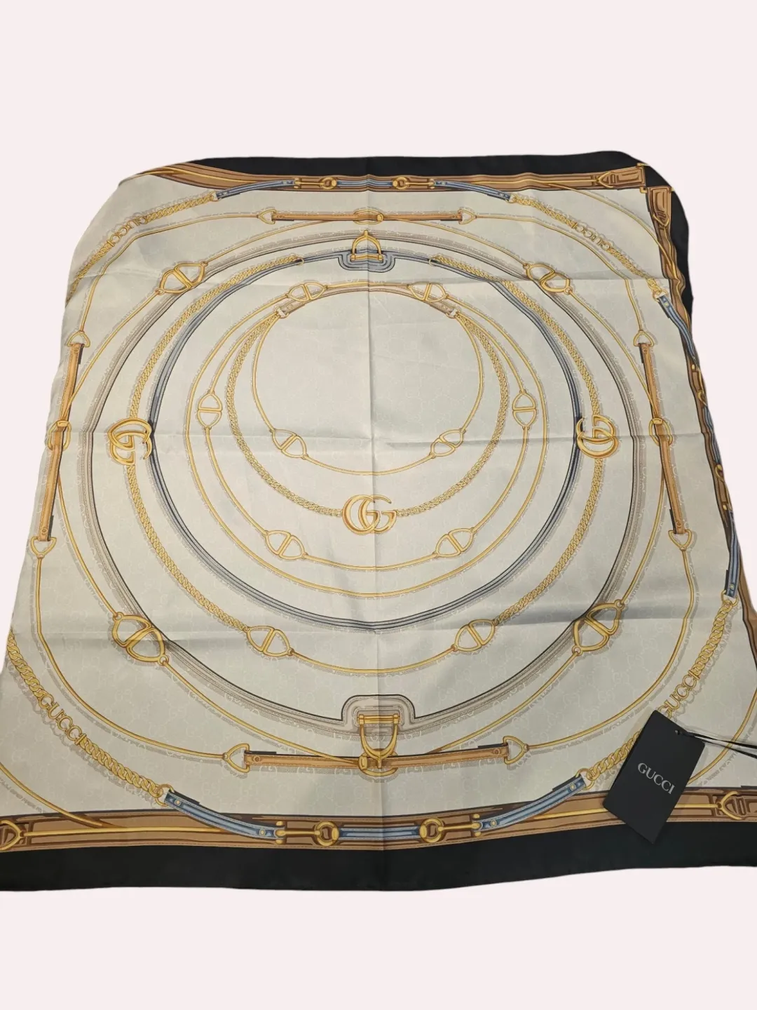 İthal İpek Twill Eşarp Gold
